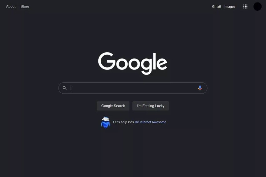 غوغل تختبر الوضع المظلم في صفحة محرك البحث