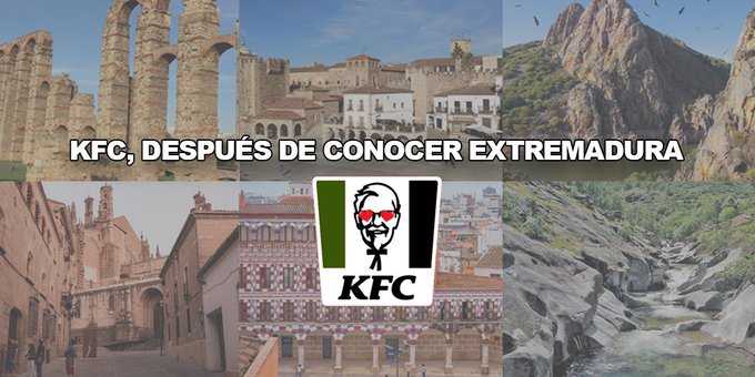KFC involucra al presidente de Extremadura en su ultima accion