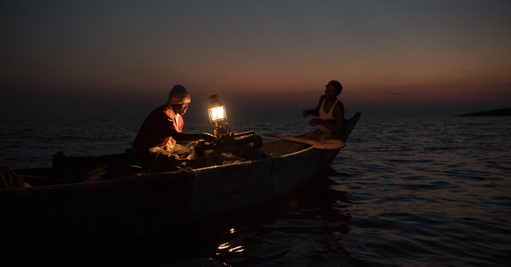 Fishing by Lantern on an Island in Kenya